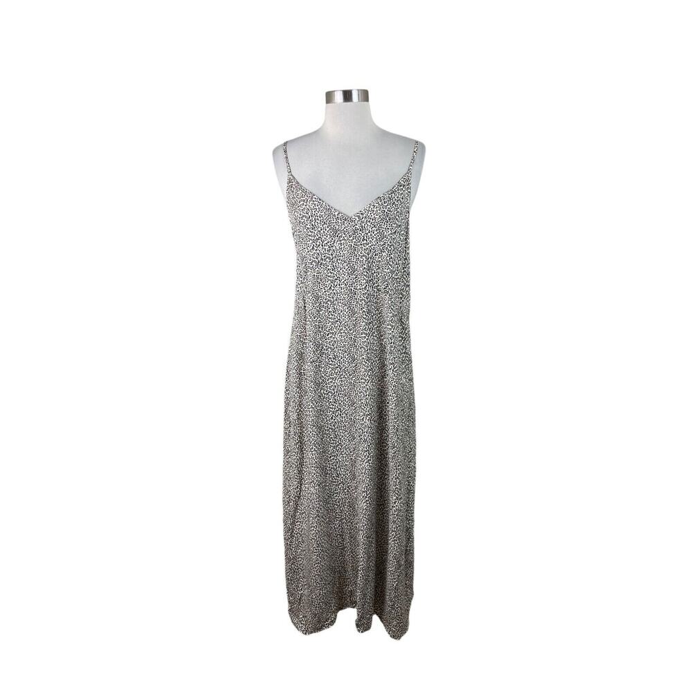 JENNI KAYNE Leopard Slip Dress Size Medium Quiet Luxury